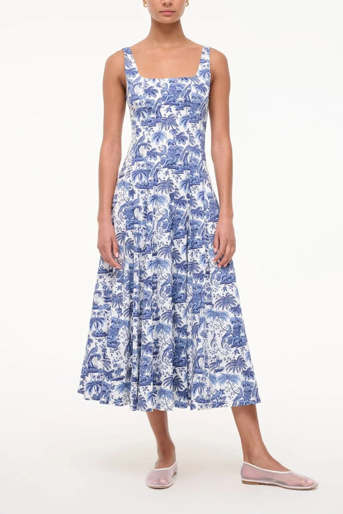 Wells Dress in Blue Toile - Image 2