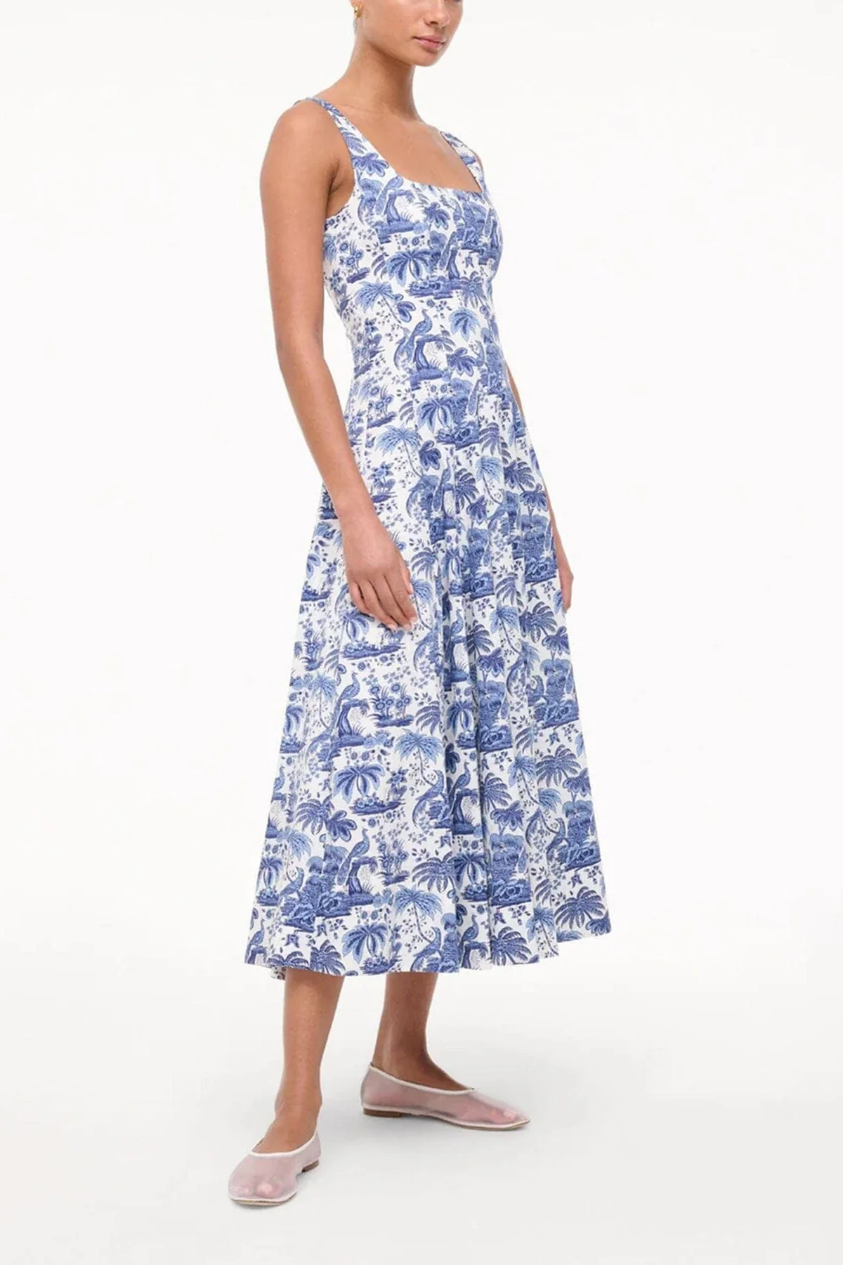Wells Dress in Blue Toile - Image 3