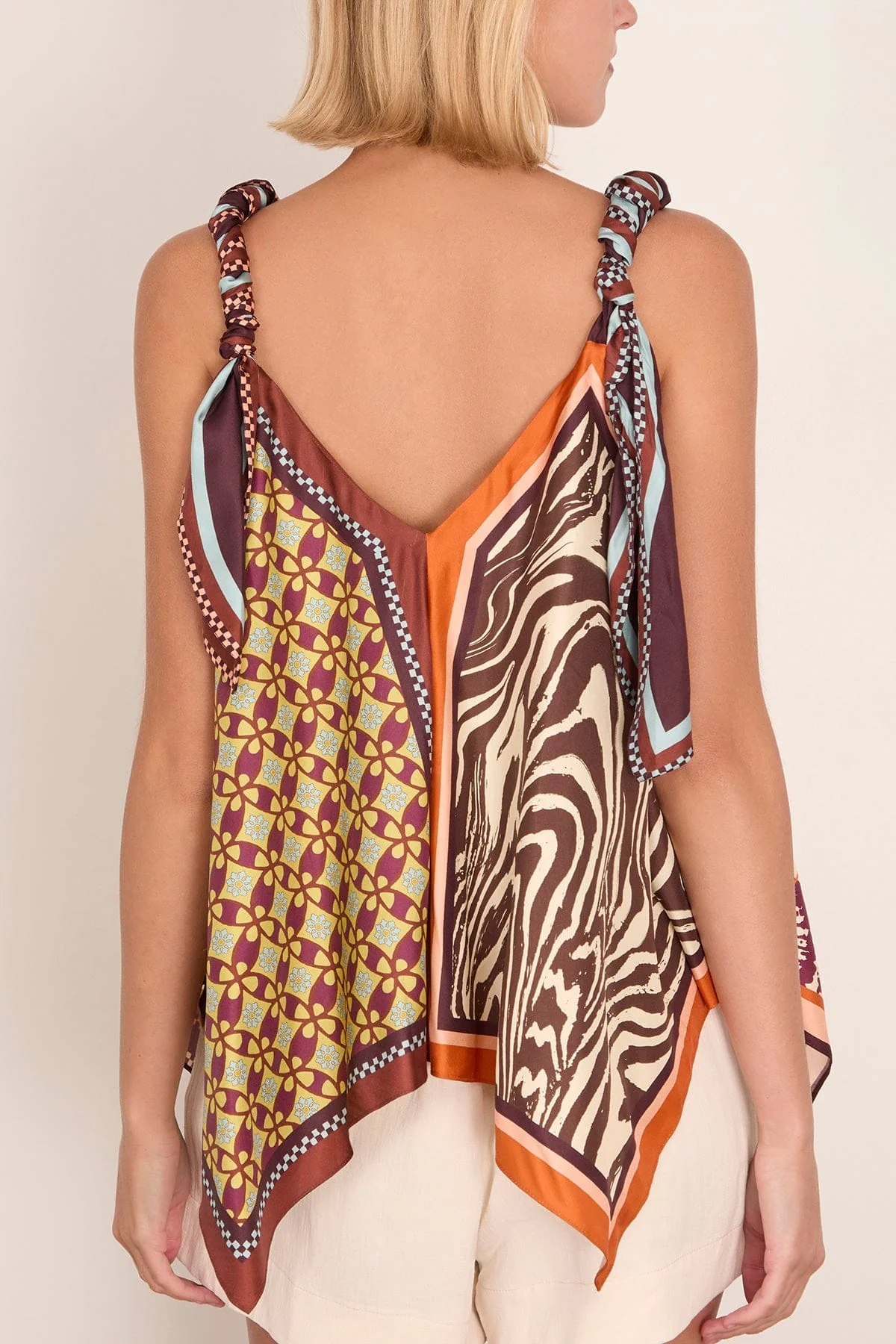Wilson Silk Top in Multi - Image 4