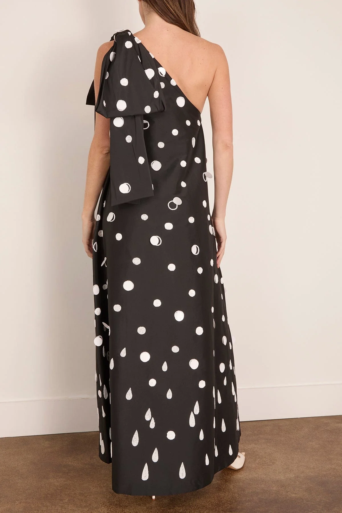 Winnie Midi Dress in White Polka Rain - Image 4