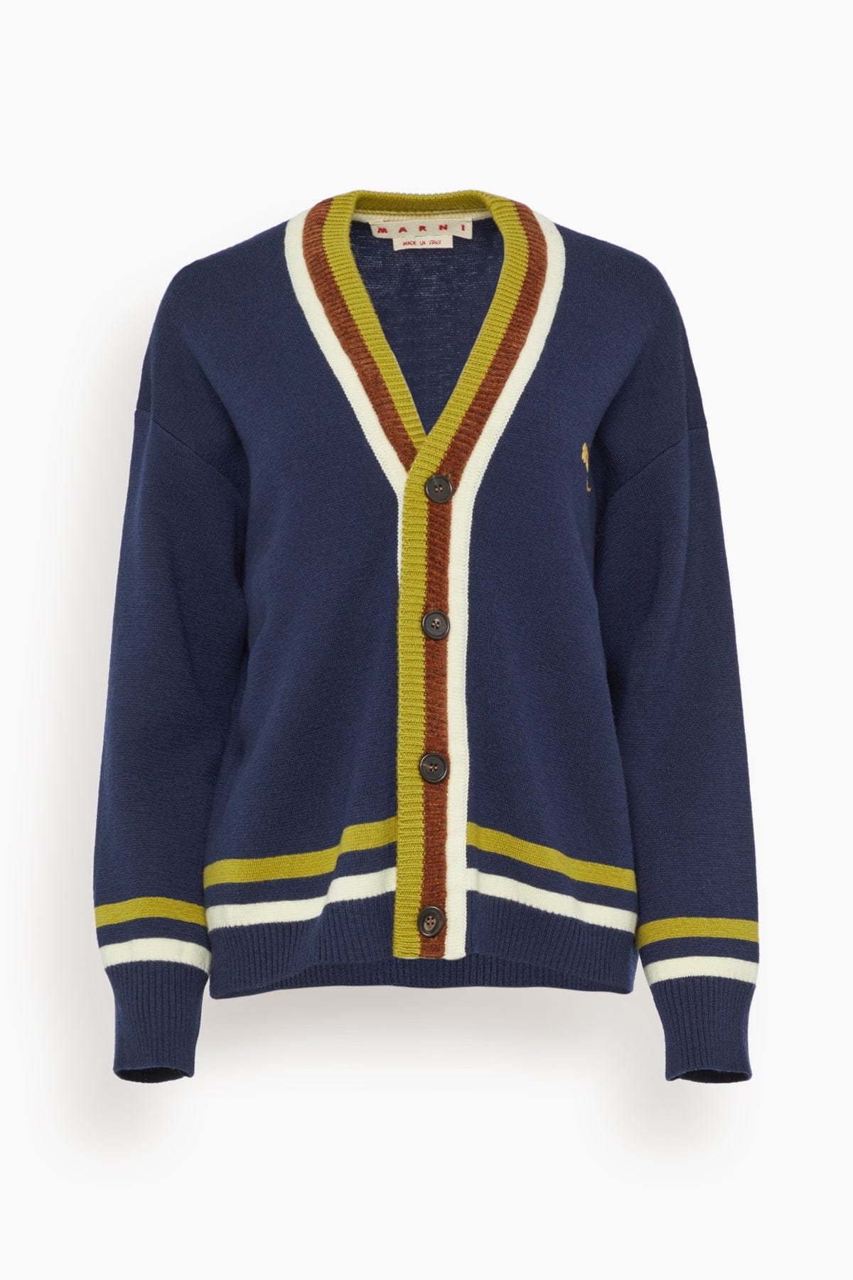 Wool Cardigan in Ultramarine