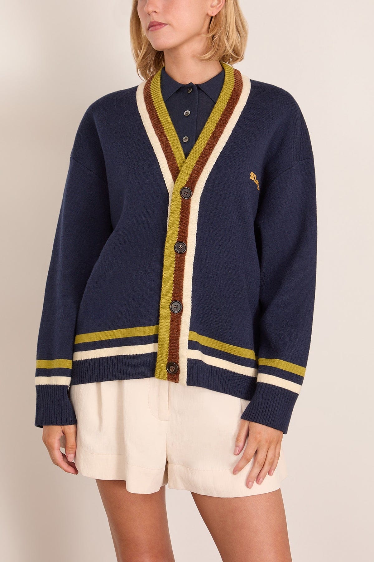 Wool Cardigan in Ultramarine - Image 3