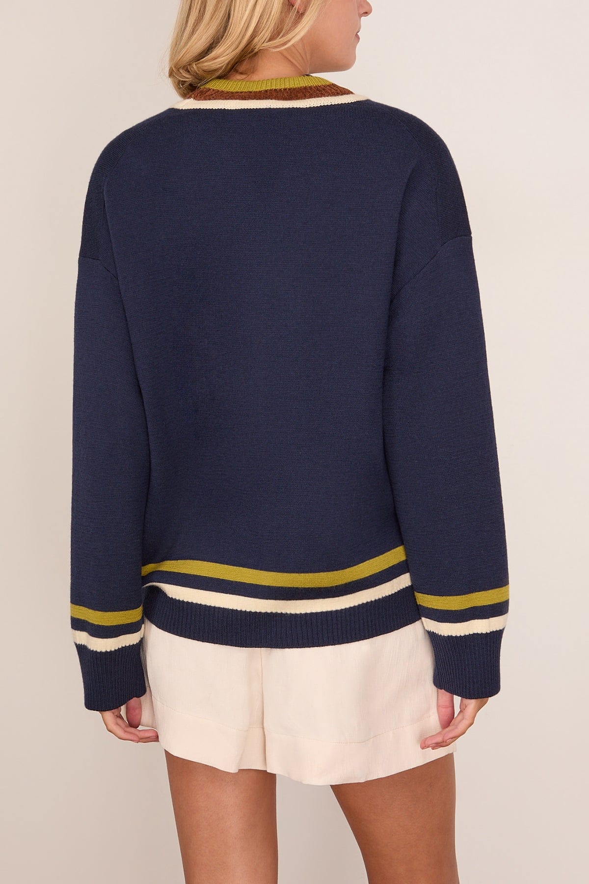 Wool Cardigan in Ultramarine - Image 4
