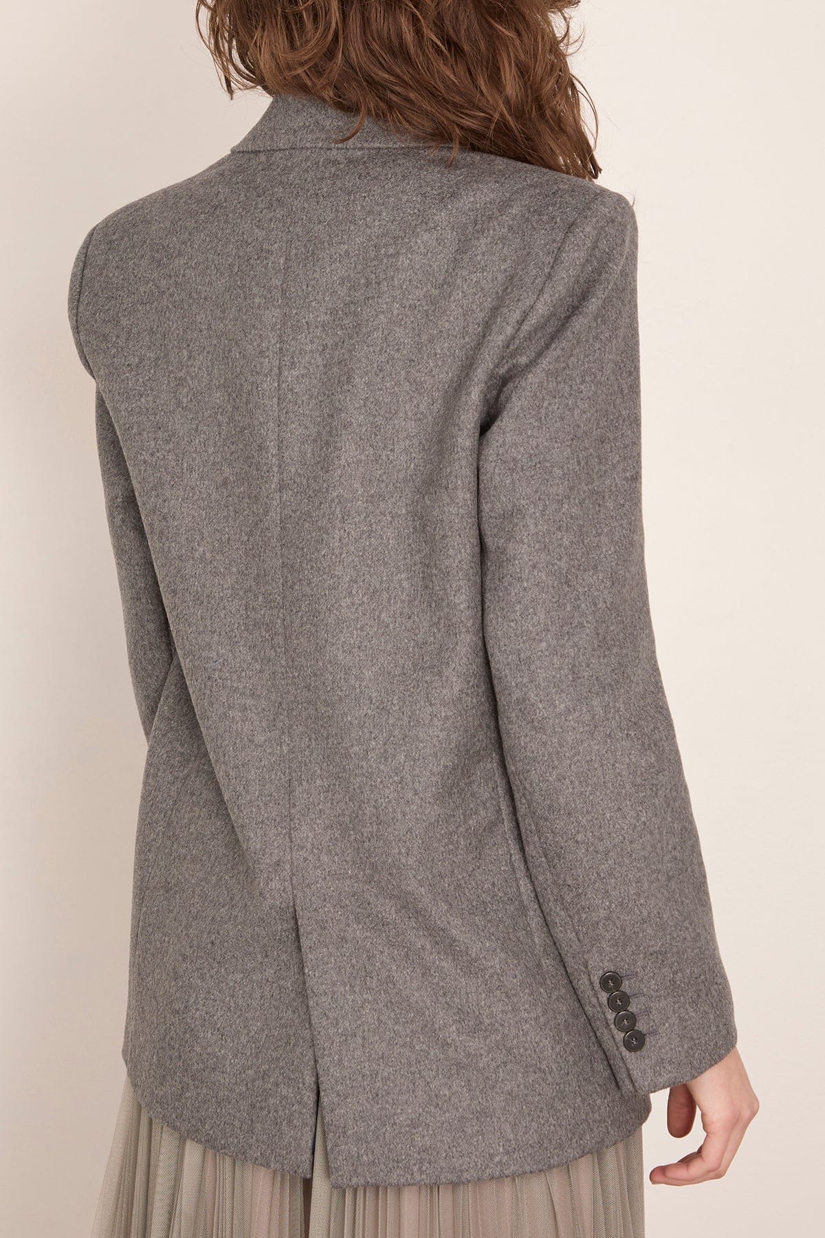 Wool Cloth Masculine Jacket in Grigio Melange - Image 4