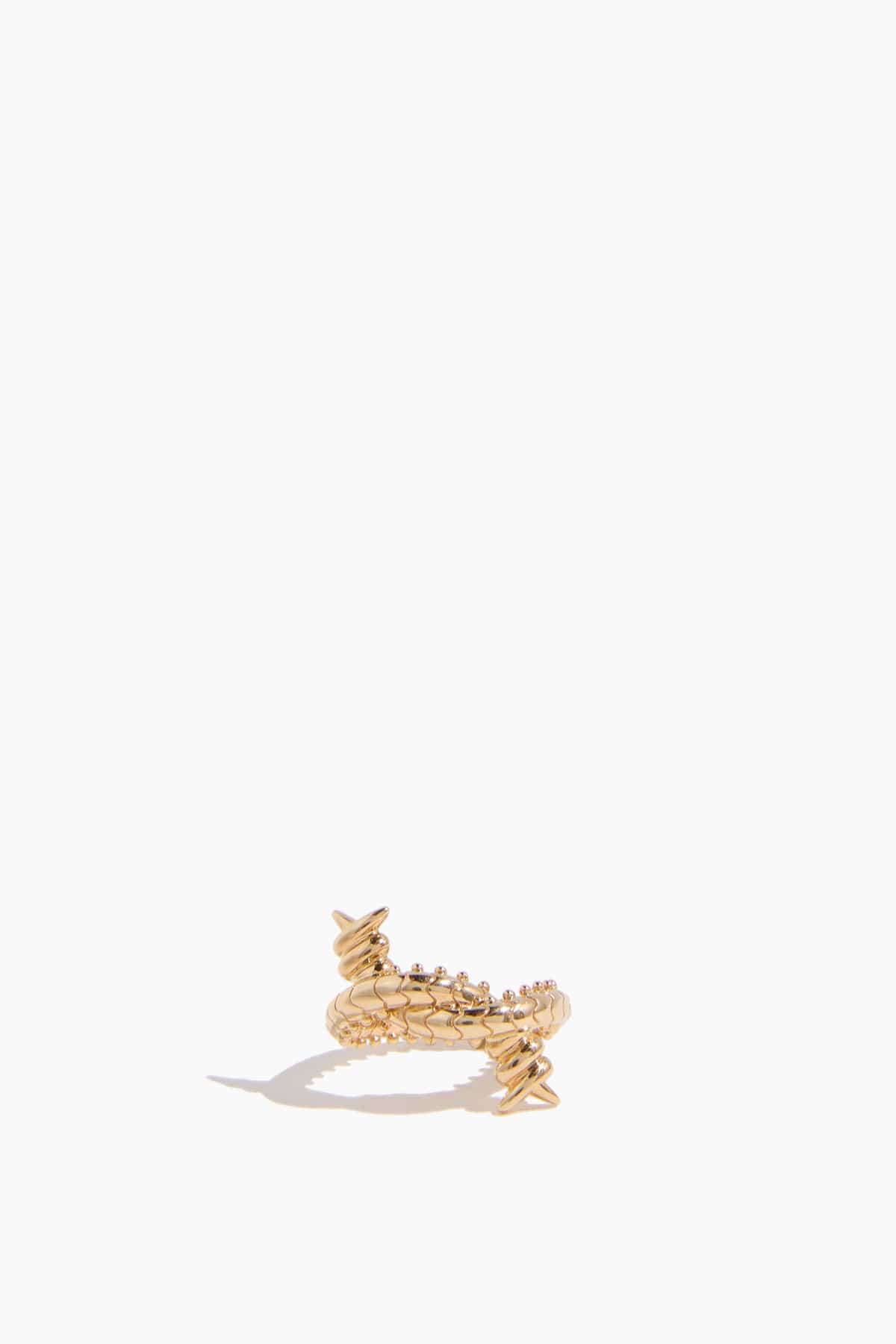 Wrapped Barb Ring in 18k Yellow Gold