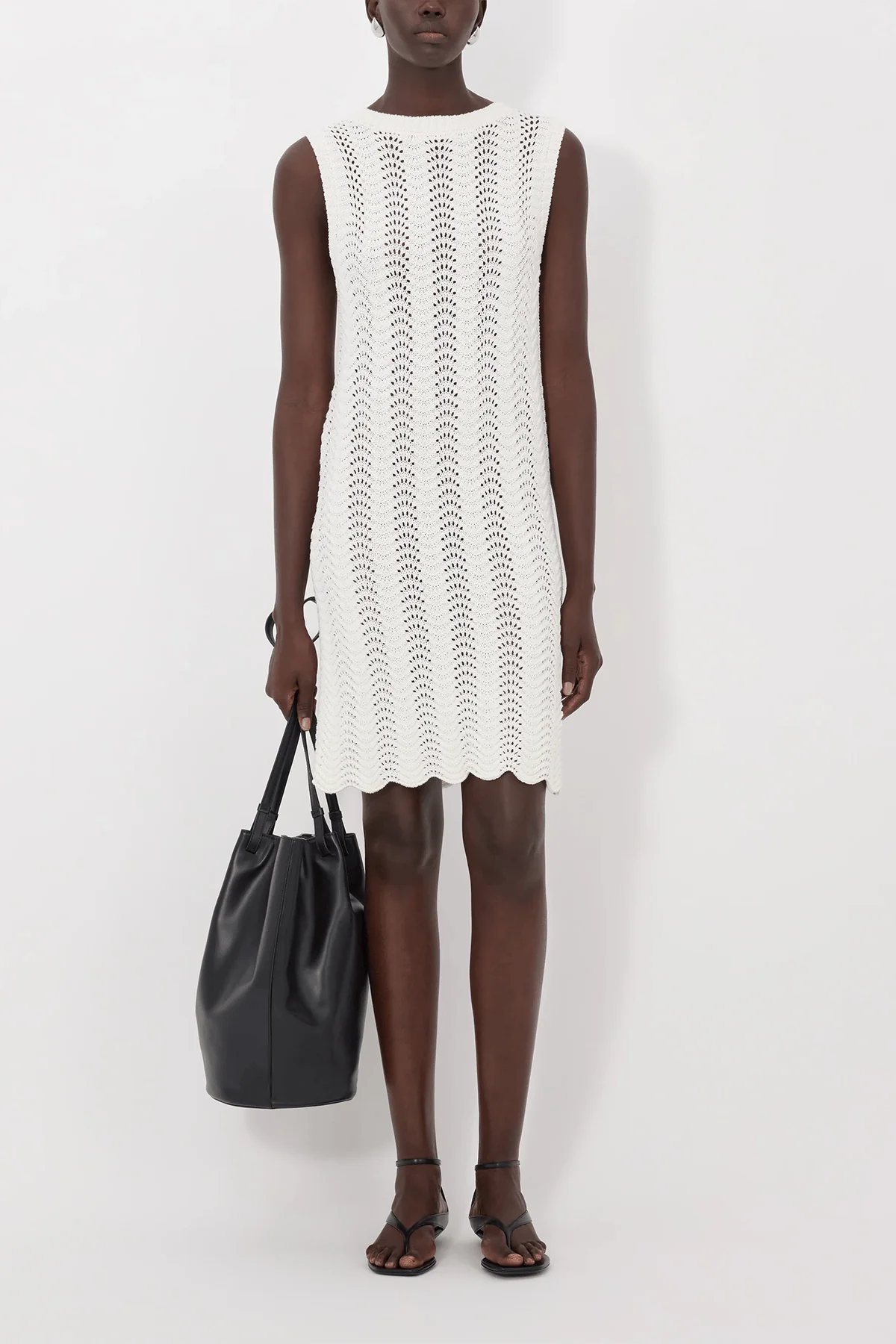 Yoko Crochet Dress in Ivory - Image 2