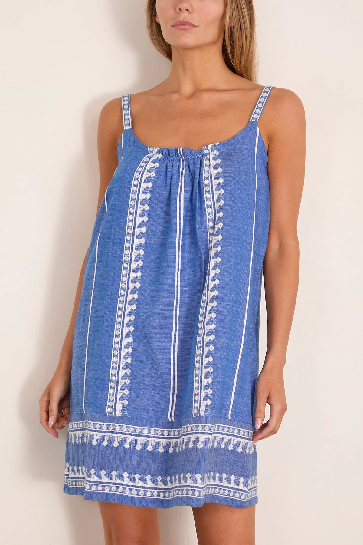 Zina Swing Dress in Tebibi Blue - Image 3