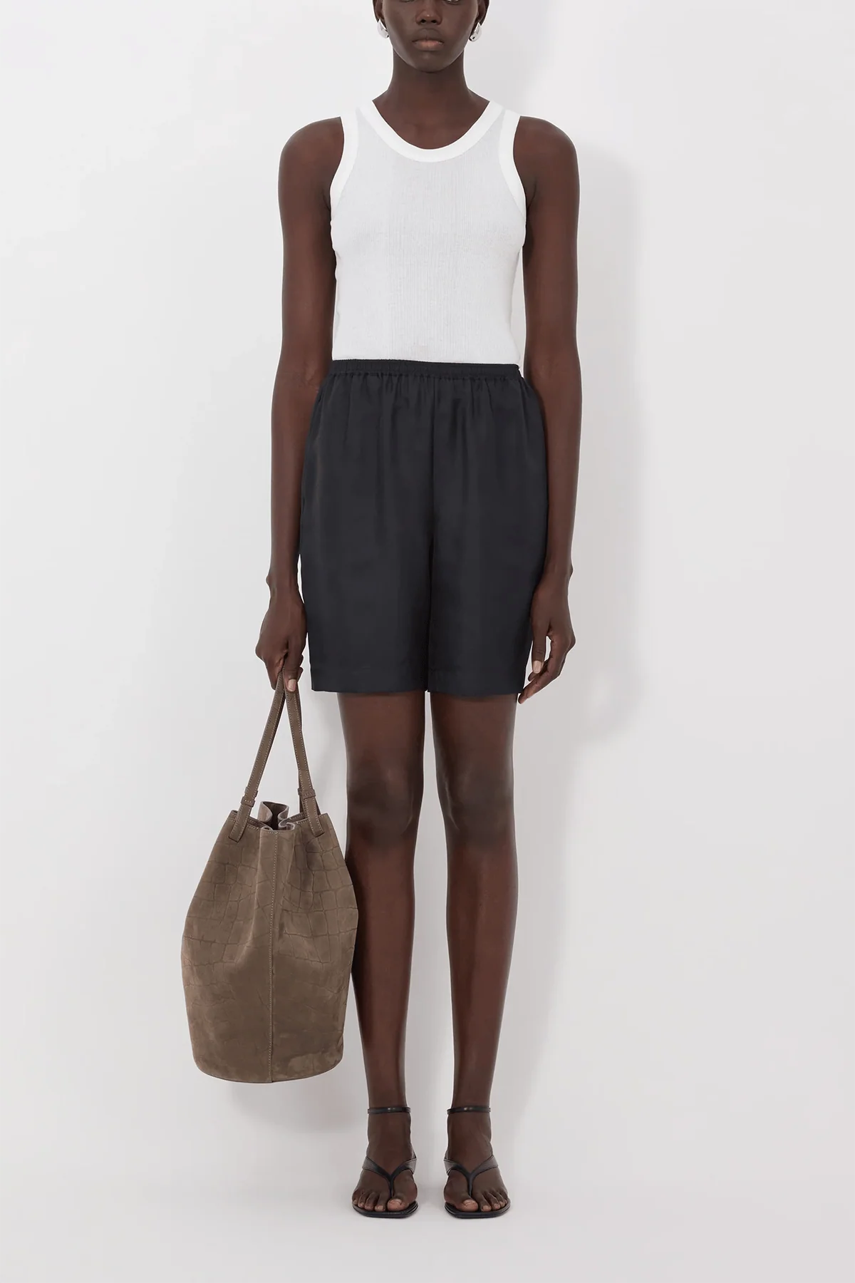 Zinia Loose Fit Shorts in Black - Image 2